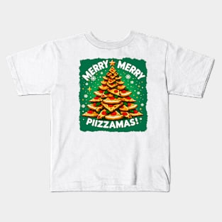 Christmas - Merry Pizzamas, Christmas Pizza. pizza lover funny Kids T-Shirt